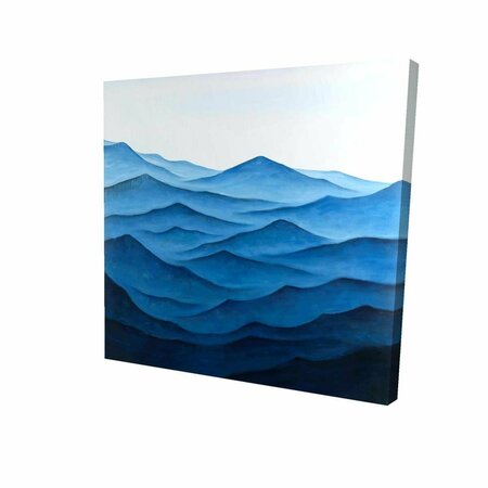 FONDO 16 x 16 in. Dark Calm Ocean Waves-Print on Canvas FO2777612